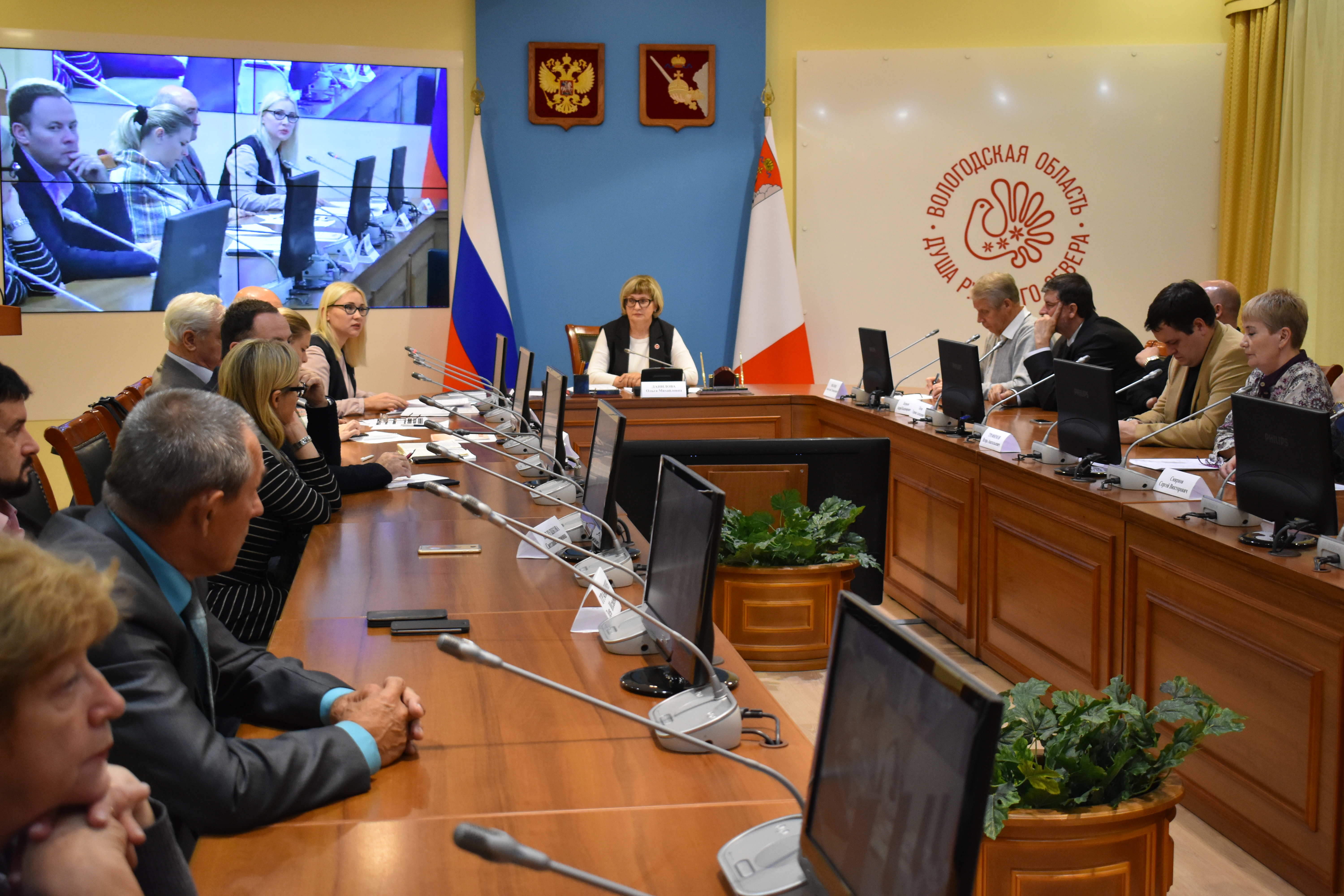 Заседание совета Общественной палаты Вологодской области прошло в режиме ВКС с муниципальными районами