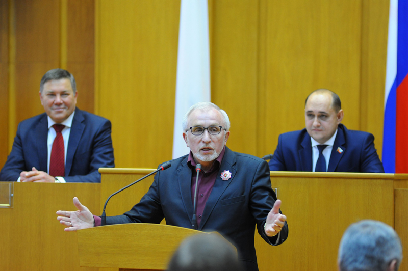 Член ОПВО Игорь Степанов поздравил Андрея Травникова с назначением на должность мэра